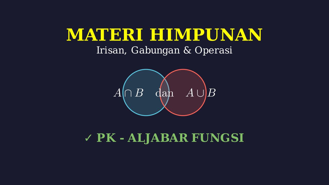 Memahami Himpunan: Irisan Dan Gabungan