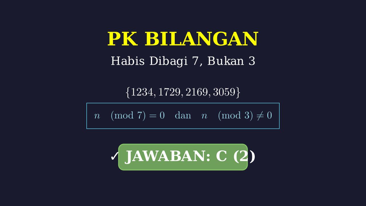 Keterbagian Bilangan: Habis Dibagi 7 Bukan 3