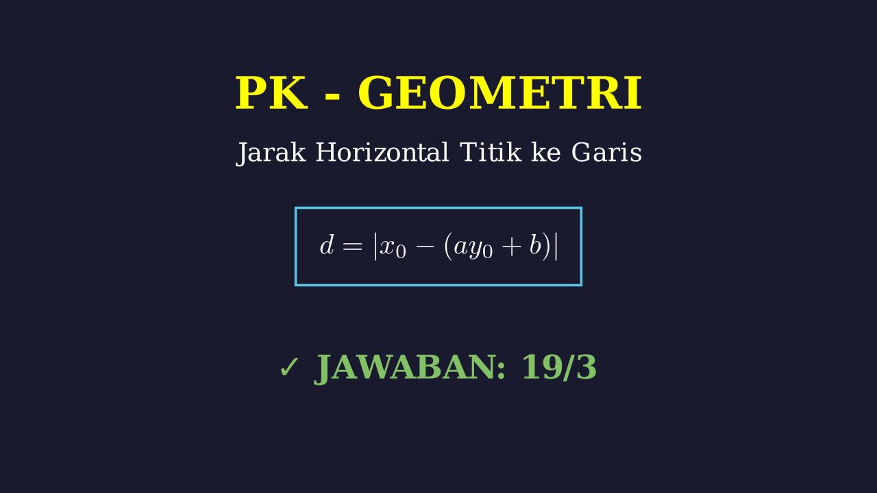 Rata-Rata Jarak Horizontal Titik ke Garis