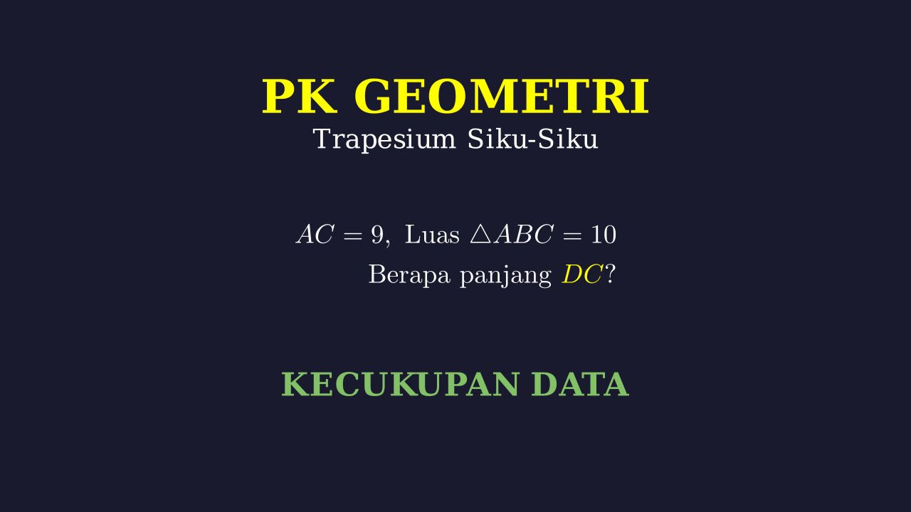 Panjang Sisi Trapesium Siku-Siku