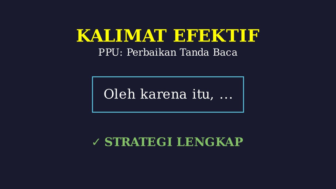 Koreksi Penggunaan Tanda Baca