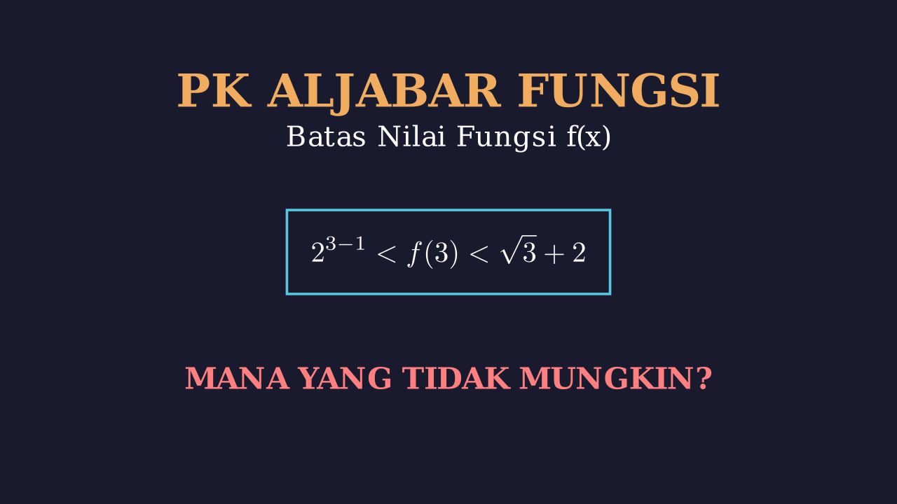 Menentukan Batas Nilai Fungsi