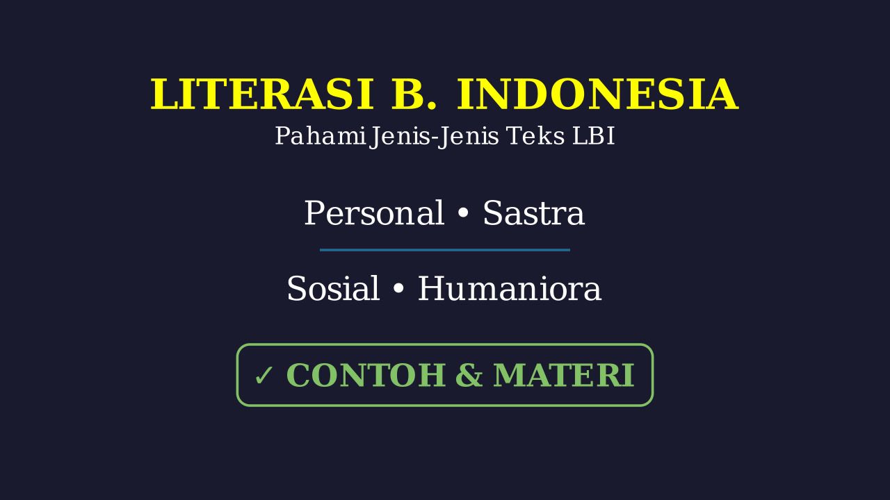 Literasi Bahasa Indonesia: Ragam Teks & Contoh