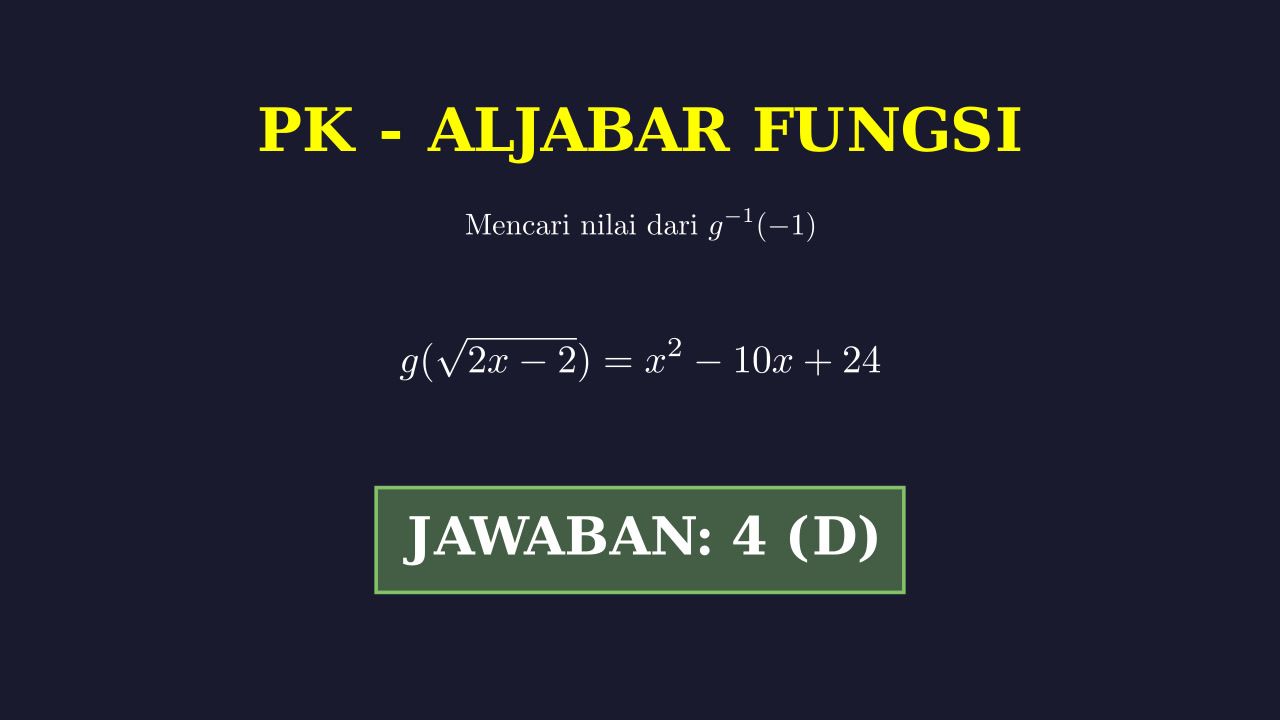 Menentukan Nilai Fungsi Invers