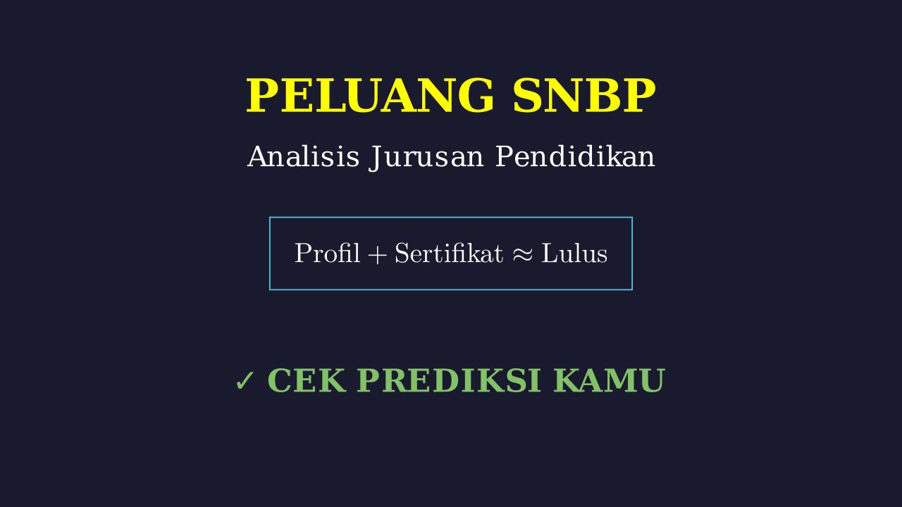 Analisis Peluang SNBP Jurusan Pendidikan