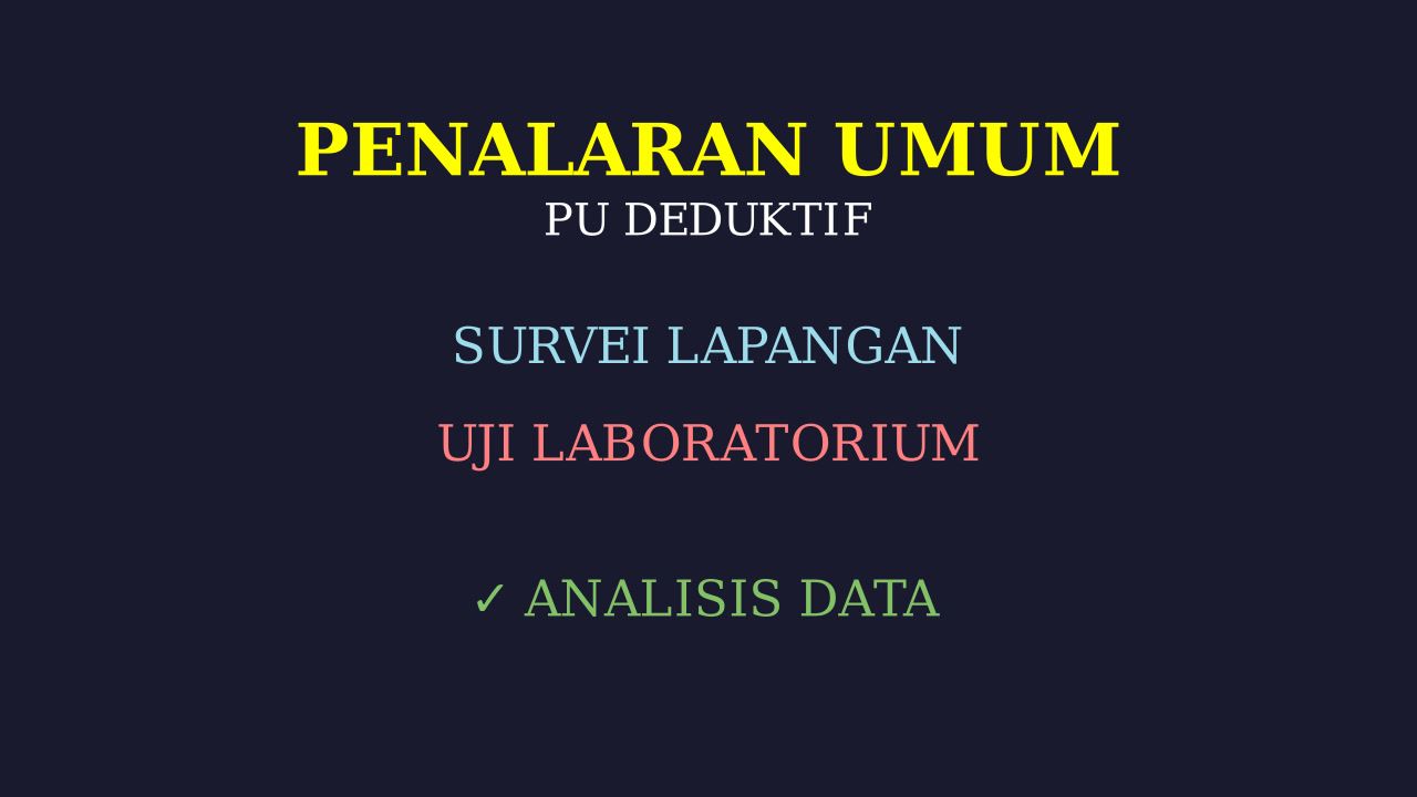 Metode Analisis: Survei Lapangan & Uji Laboratorium