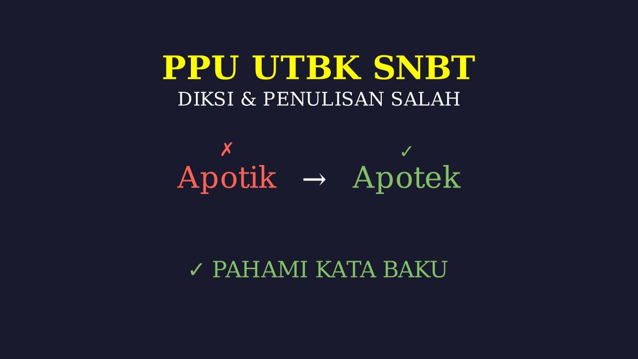 Koreksi Diksi dan Penulisan
