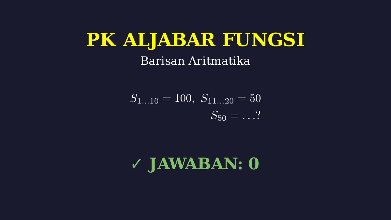 Menghitung Jumlah Suku Deret Aritmatika
