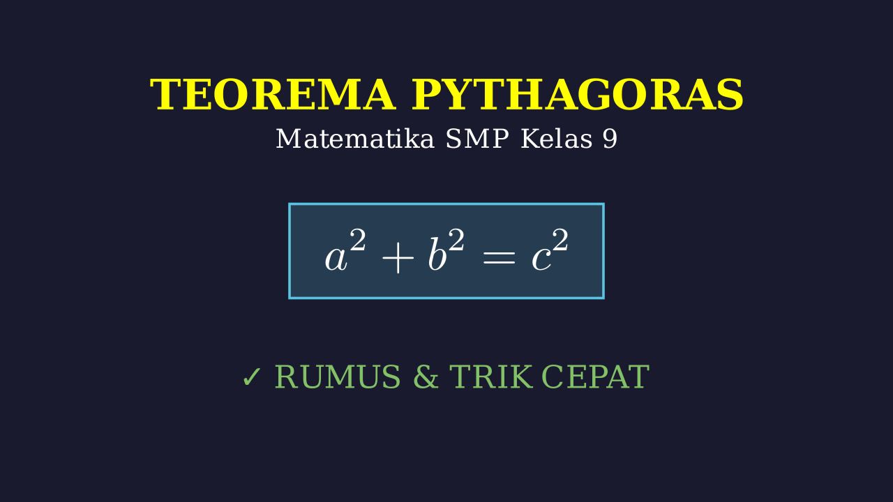 Teorema Pythagoras: Matematika Kelas 9