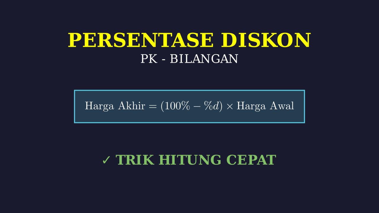Menghitung Persentase Diskon dan Harga