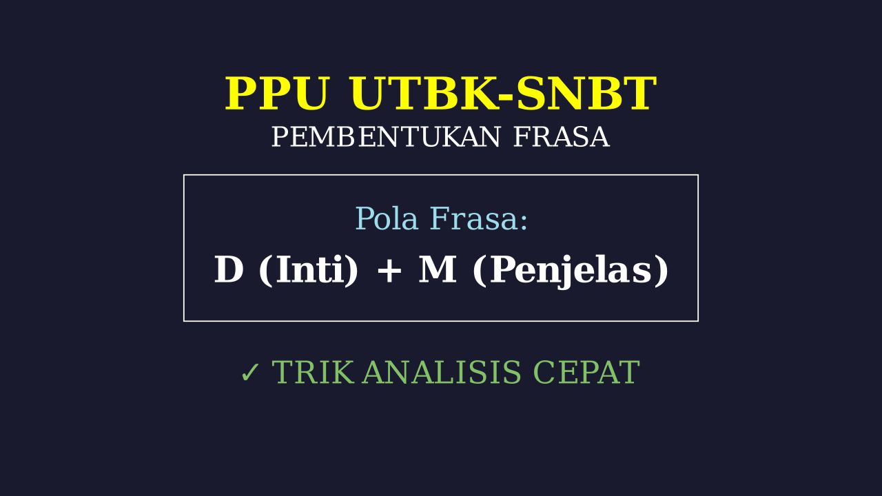 PPU: Pembentukan Frasa