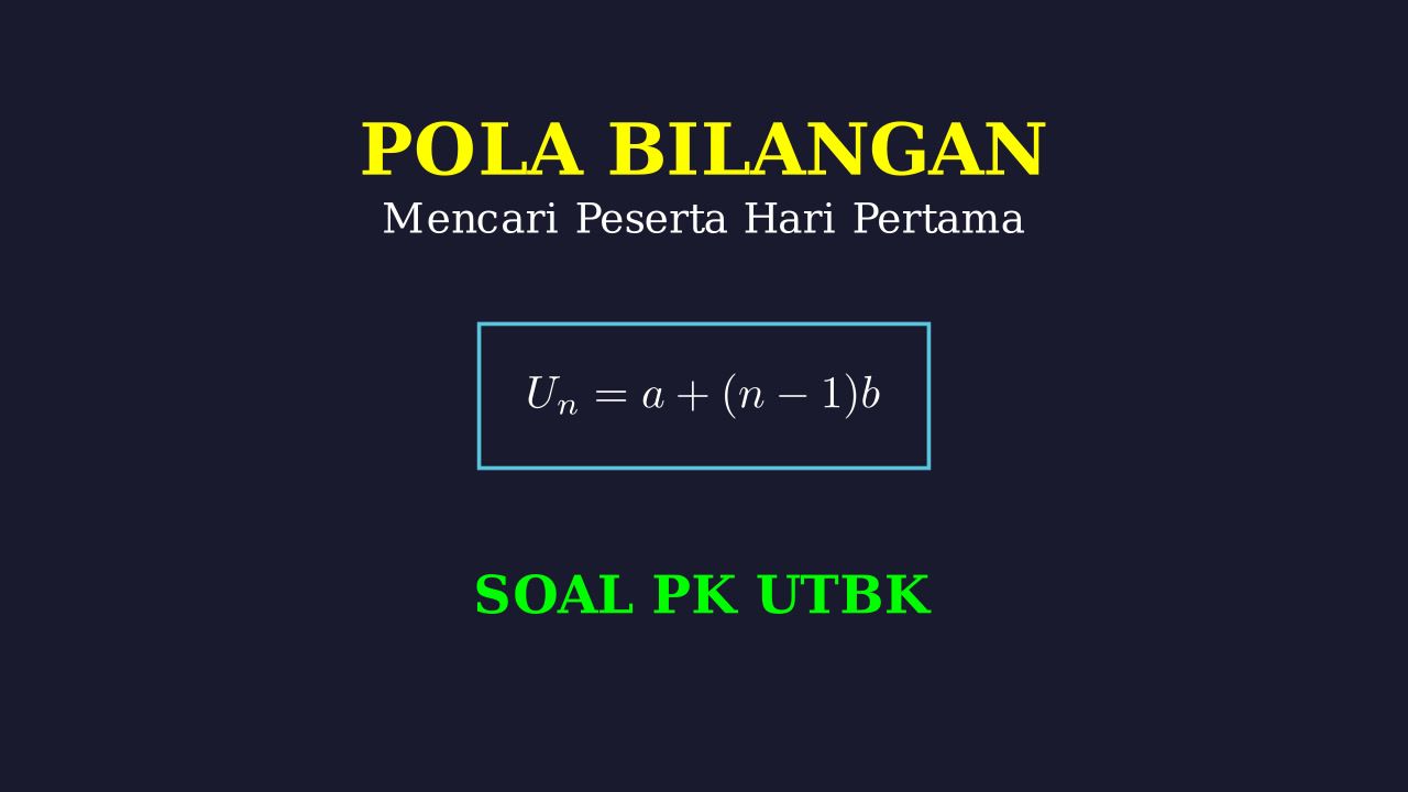 Pola Bilangan: Mencari Peserta Hari Pertama