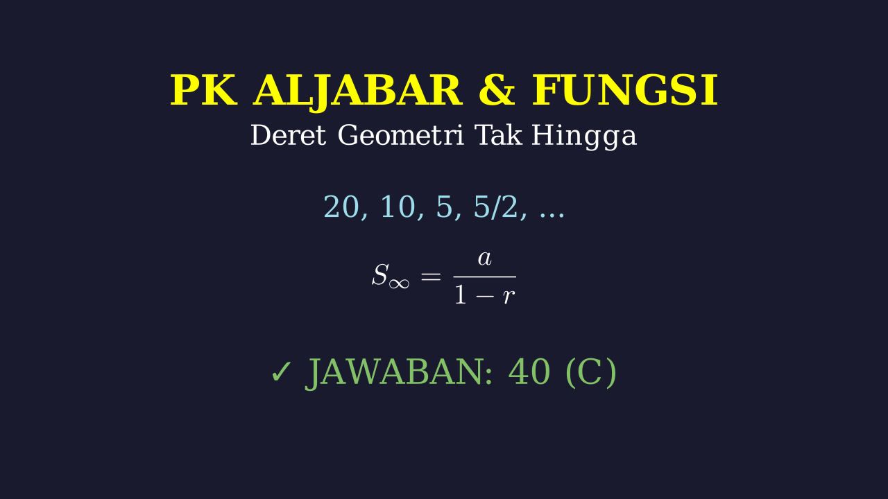 Deret Geometri Tak Hingga