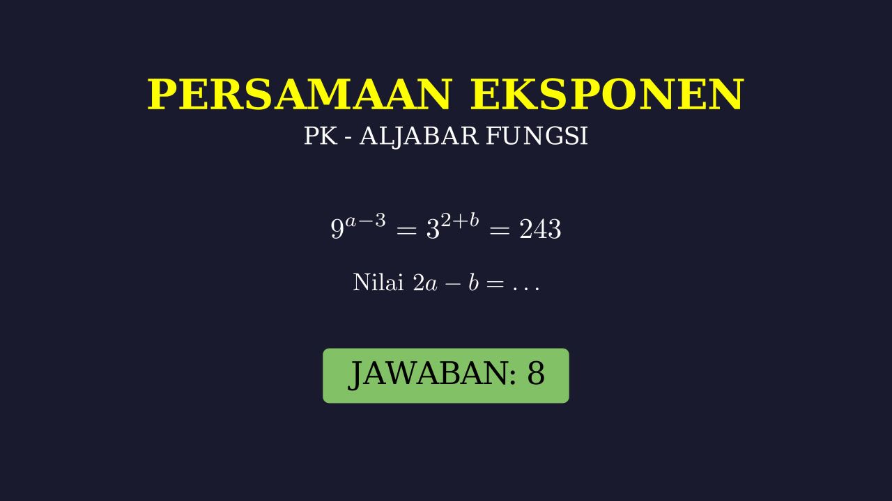 Menyelesaikan Persamaan Eksponen