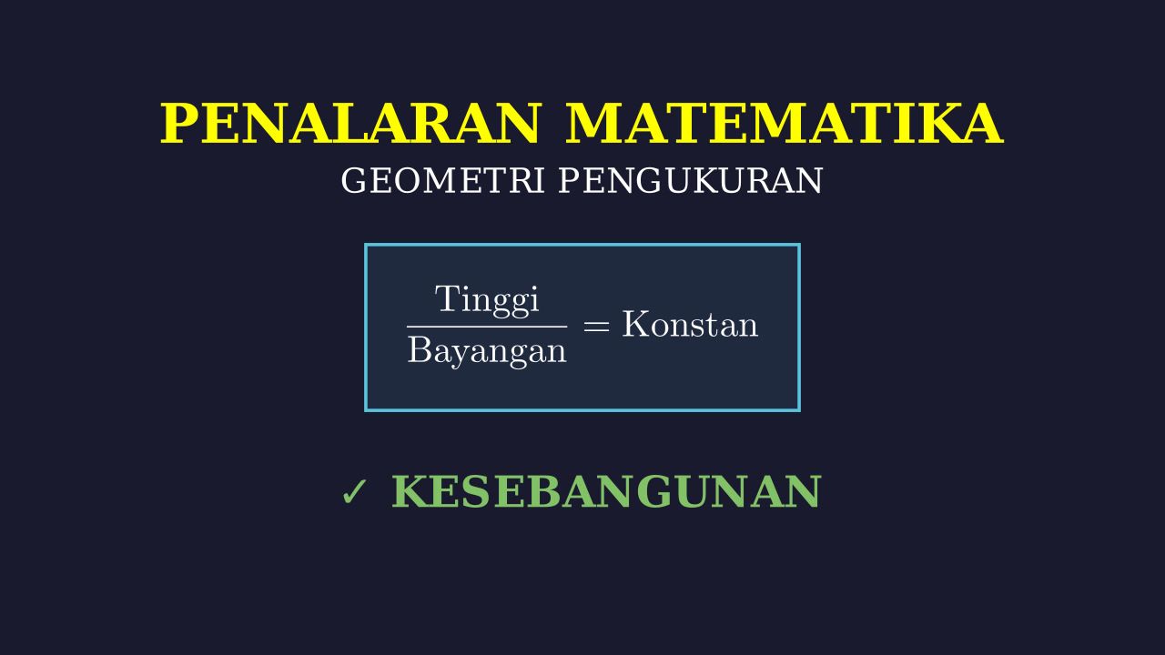 Soal Kesebangunan: Tinggi dan Bayangan