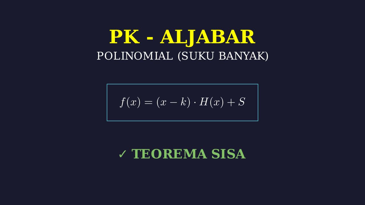 Polinomial: Konsep Suku Banyak