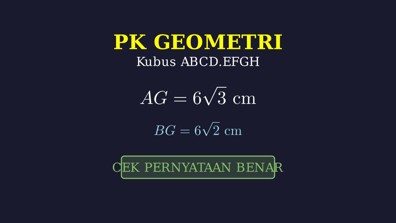 Analisis Jarak dan Diagonal pada Kubus