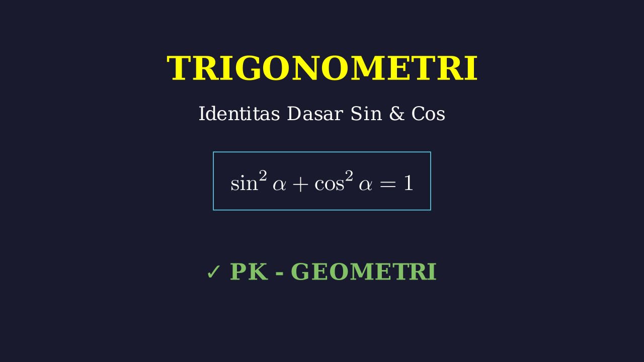 Identitas Trigonometri: Mencari Nilai Sinus