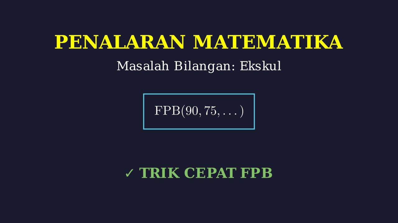 Soal Cerita FPB: Gathering Ekskul