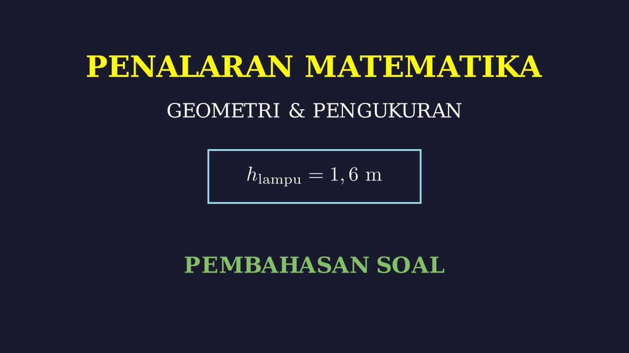 Penalaran Matematika: Lampu dan Bangku Taman