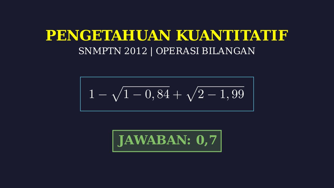 Operasi Akar dan Desimal