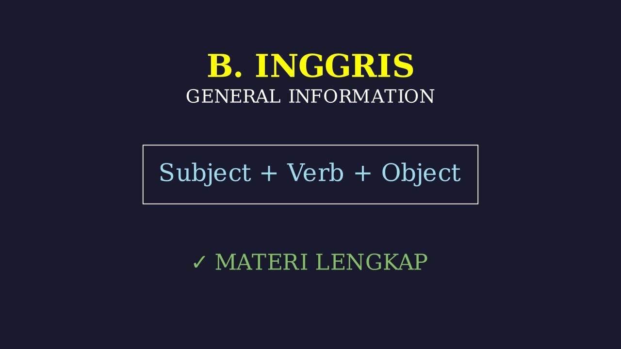 Wawasan Umum: Pengetahuan Dasar