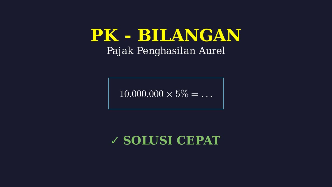 Menghitung Pajak Penghasilan Pribadi