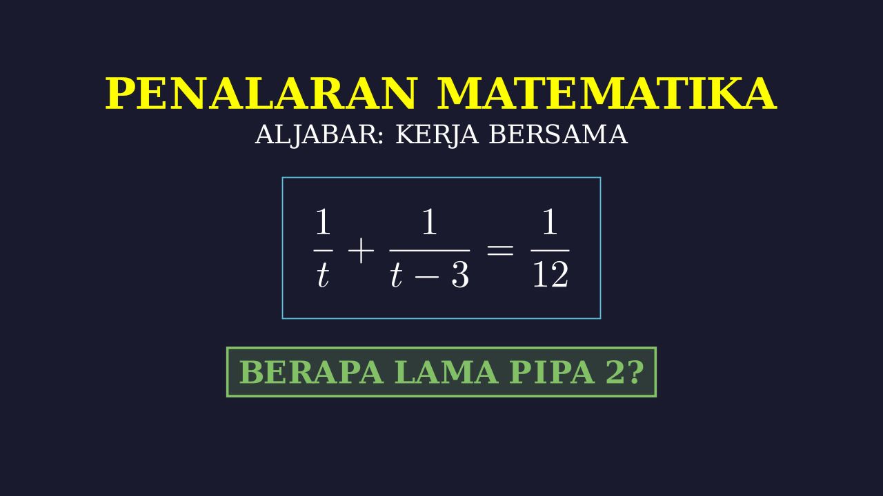 Waktu Pengosongan Tangki: Soal Pipa