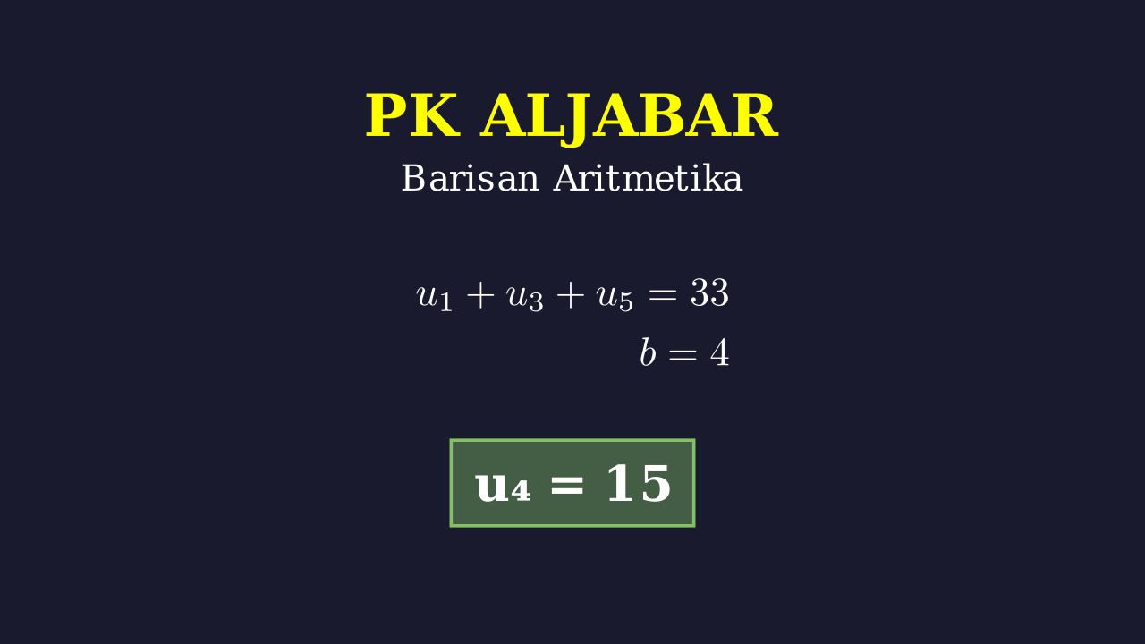 Barisan Aritmetika dan Deret Geometri