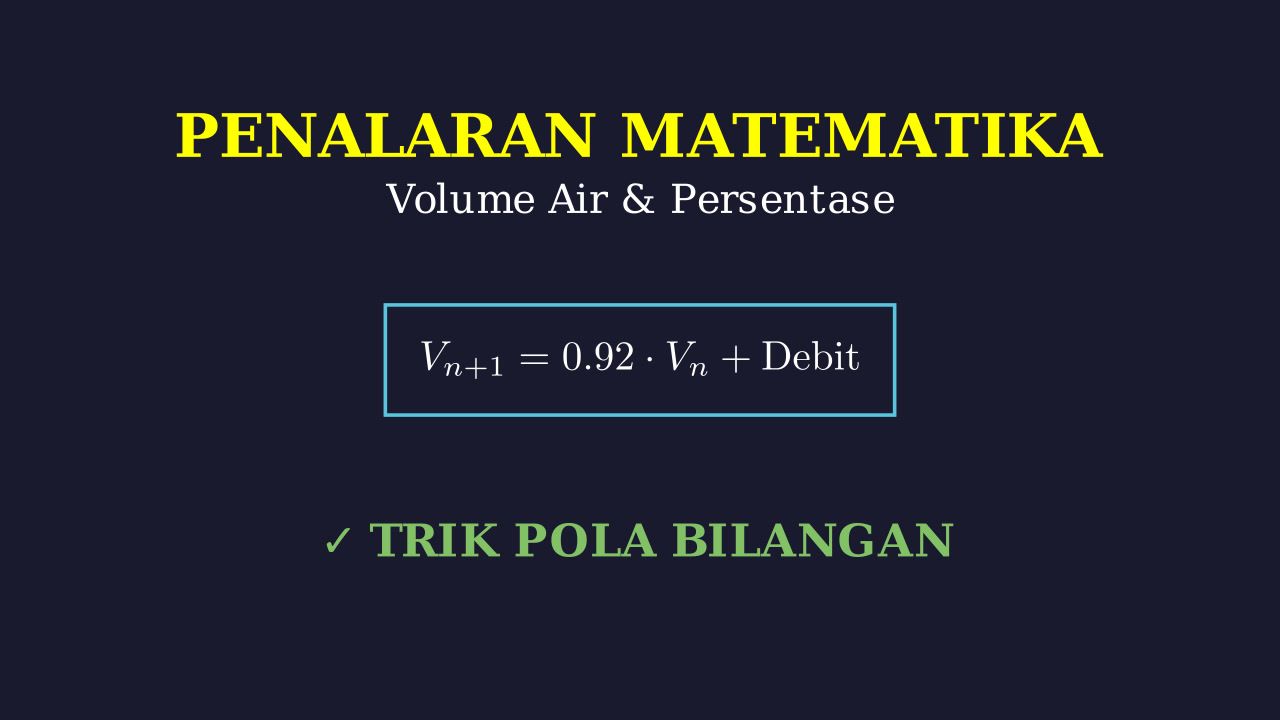 Soal Cerita: Perubahan Volume Air Harian