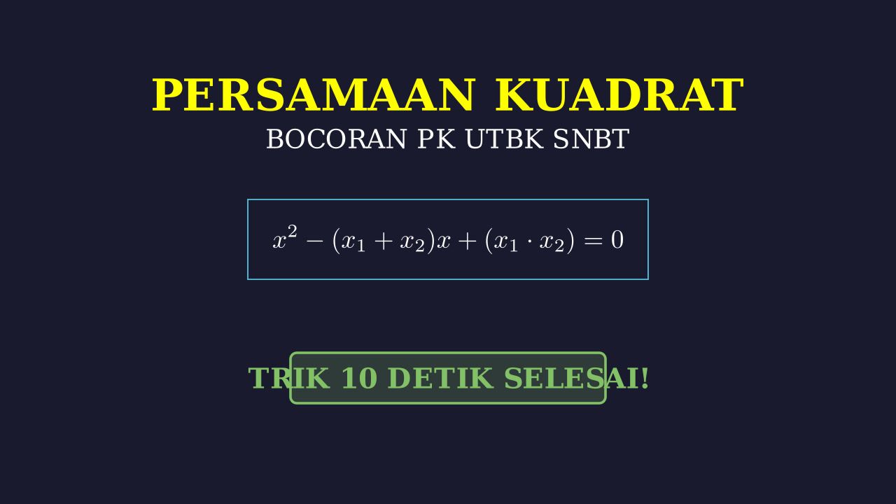 Persamaan Kuadrat: Pembahasan Soal UTBK