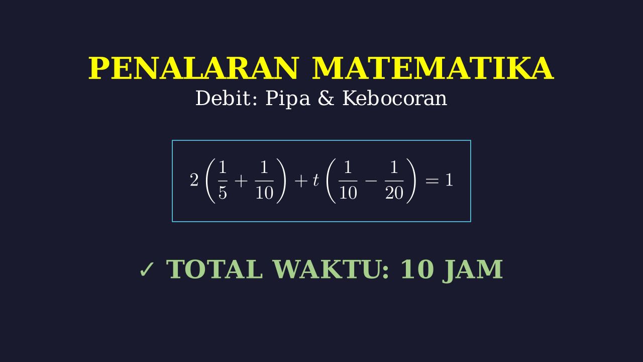 Menghitung Waktu Pengisian Tangki Bocor