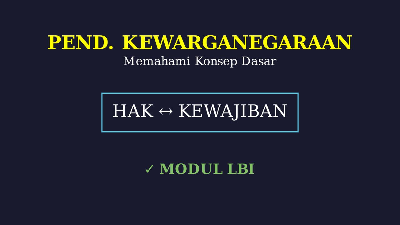 Pendidikan Kewarganegaraan