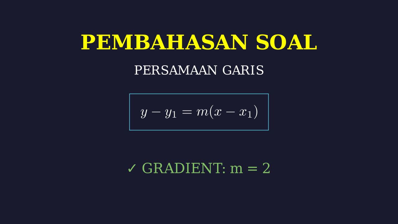Memahami Persamaan Garis