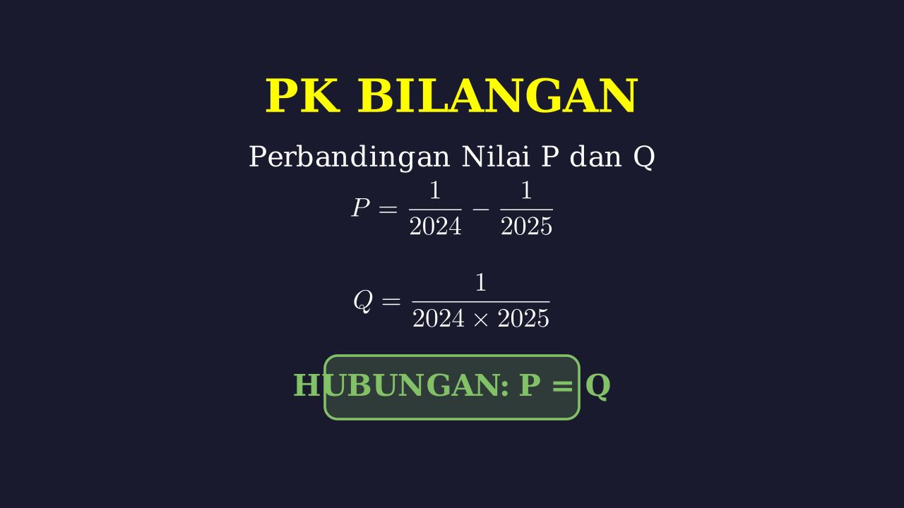 Perbandingan Nilai Pecahan: P dan Q