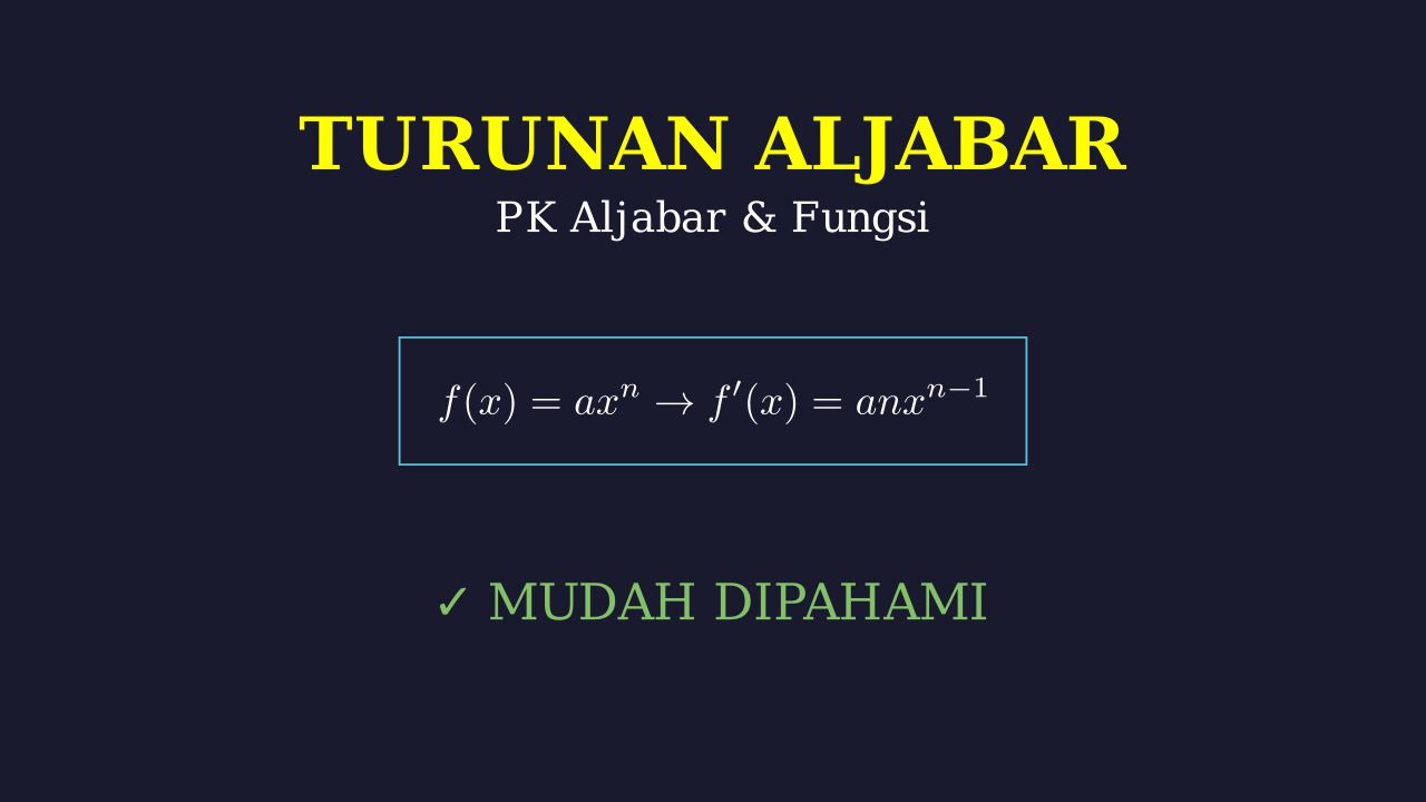 Turunan Aljabar: Konsep Dasar