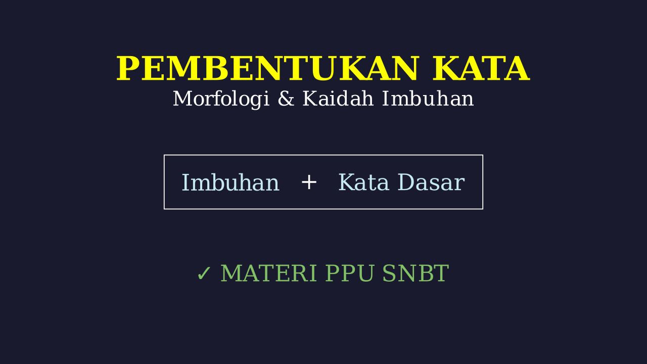 Mengenal Bentuk Kata
