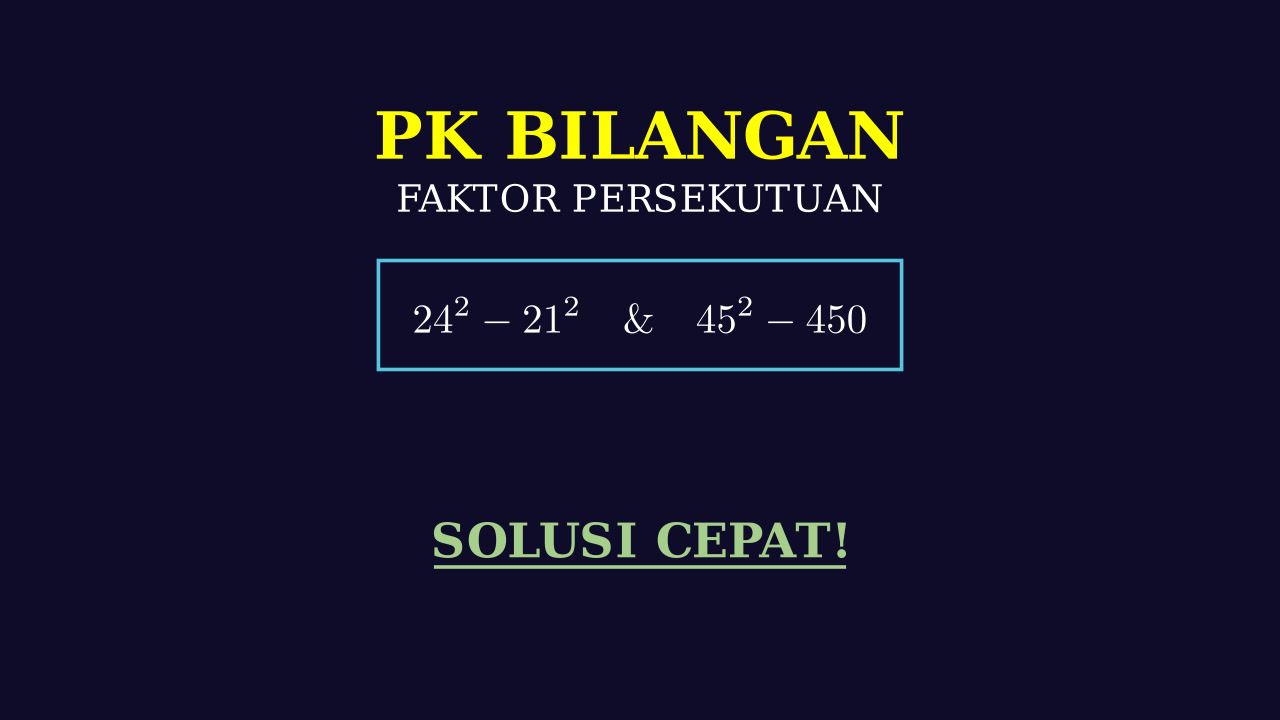 Faktor Persekutuan Bilangan Berpangkat