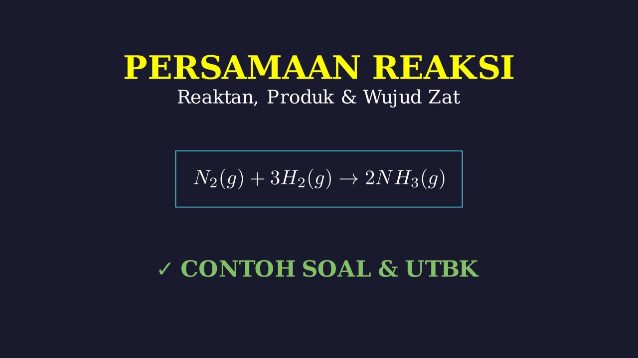 Persamaan Reaksi Kimia: Konsep & Contoh Soal