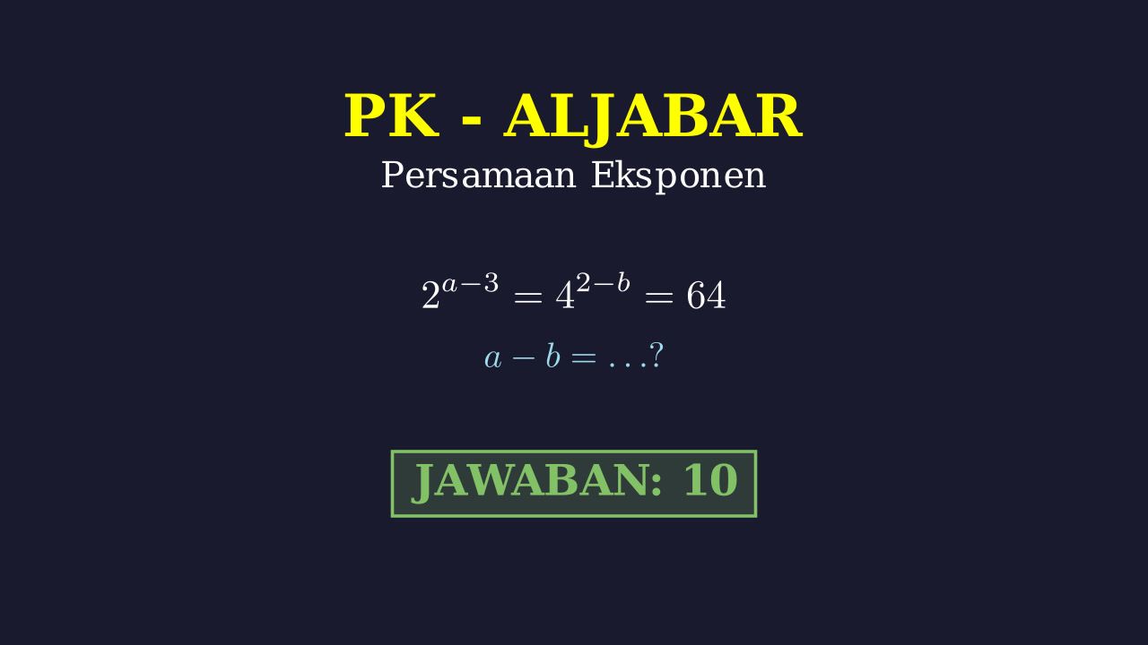 Menyelesaikan Persamaan Eksponen