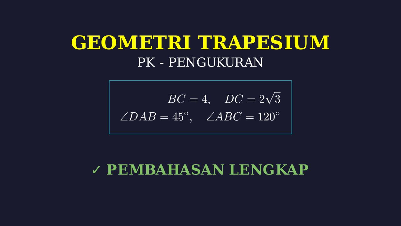 Menghitung Panjang Sisi Trapesium