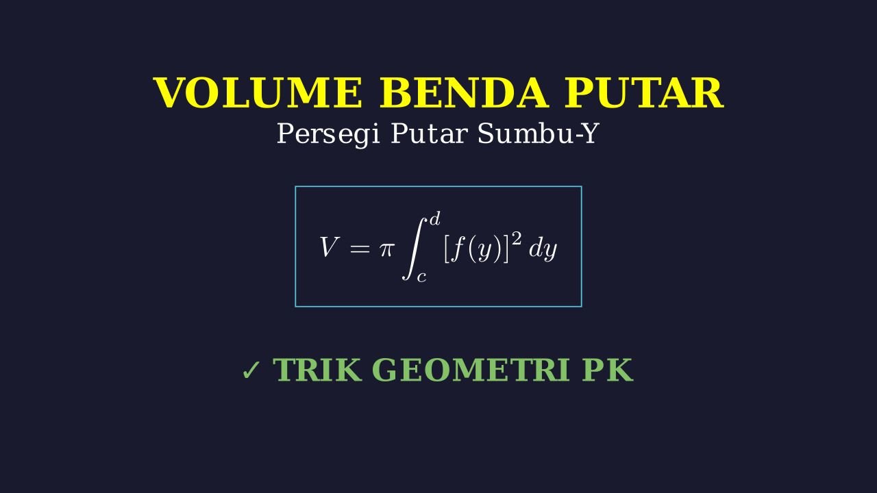Volume Benda Putar: Persegi Sumbu Y