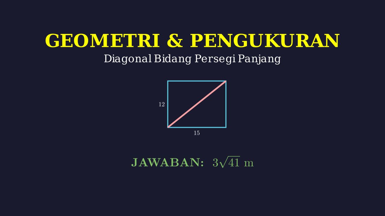Diagonal Persegi Panjang: Luas & Perbandingan