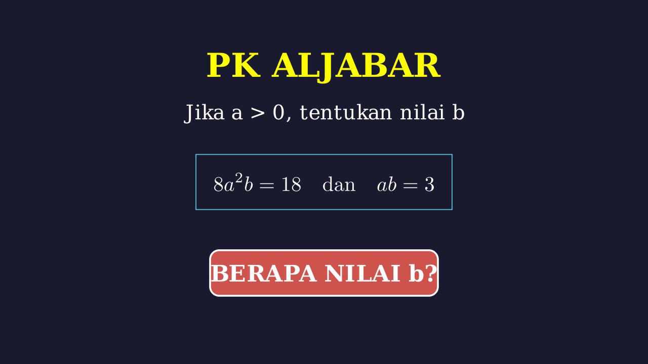 Menyelesaikan Persamaan Aljabar