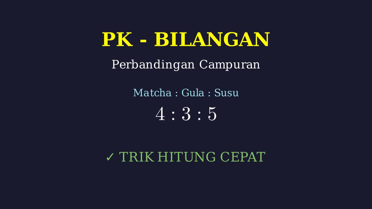Perbandingan Campuran Matcha