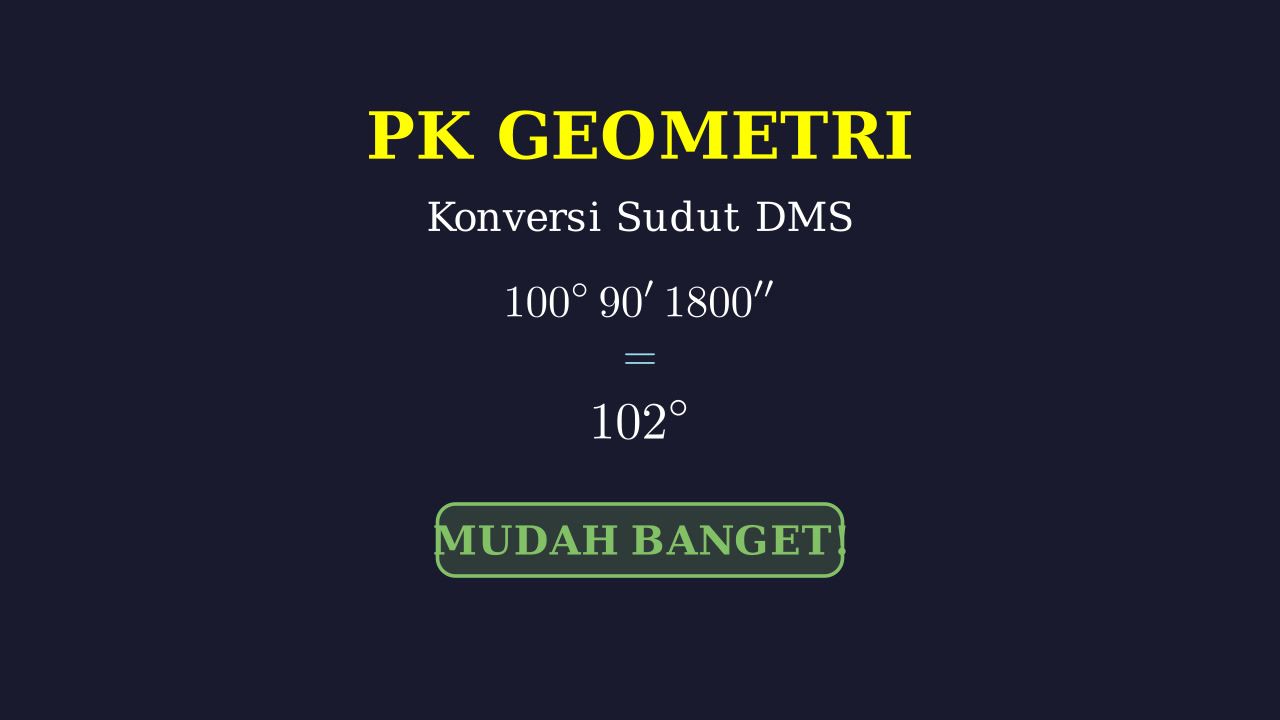 Konversi Satuan Sudut: Derajat Menit Detik