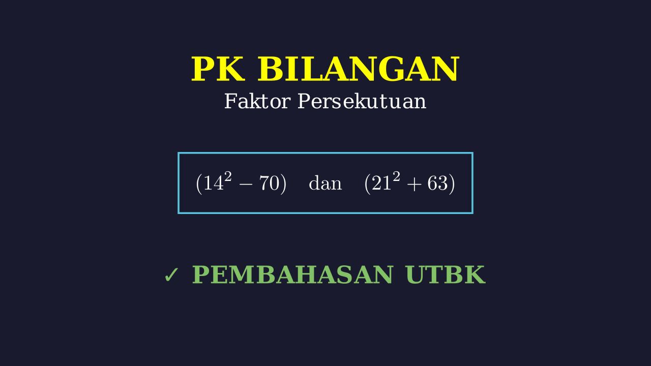 Menentukan Faktor Persekutuan