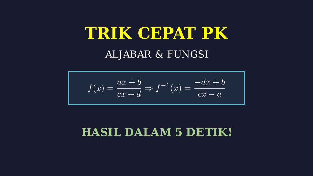Trik Cepat Aljabar & Fungsi