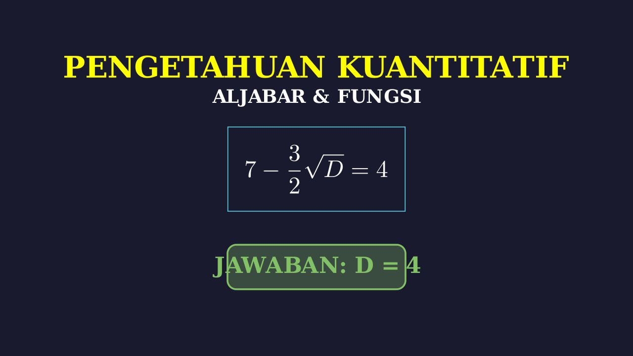 Menyelesaikan Persamaan Akar