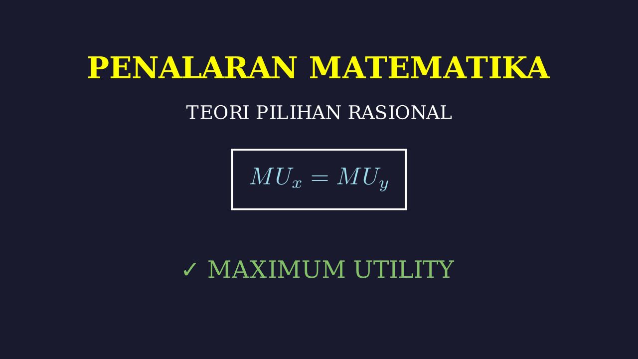 Pilihan Ekonomi Rasional